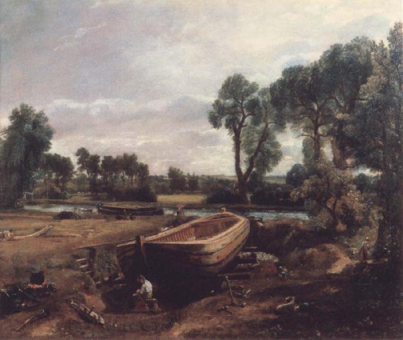 John Constable Boat-building near Flatford Mill Norge oil painting art